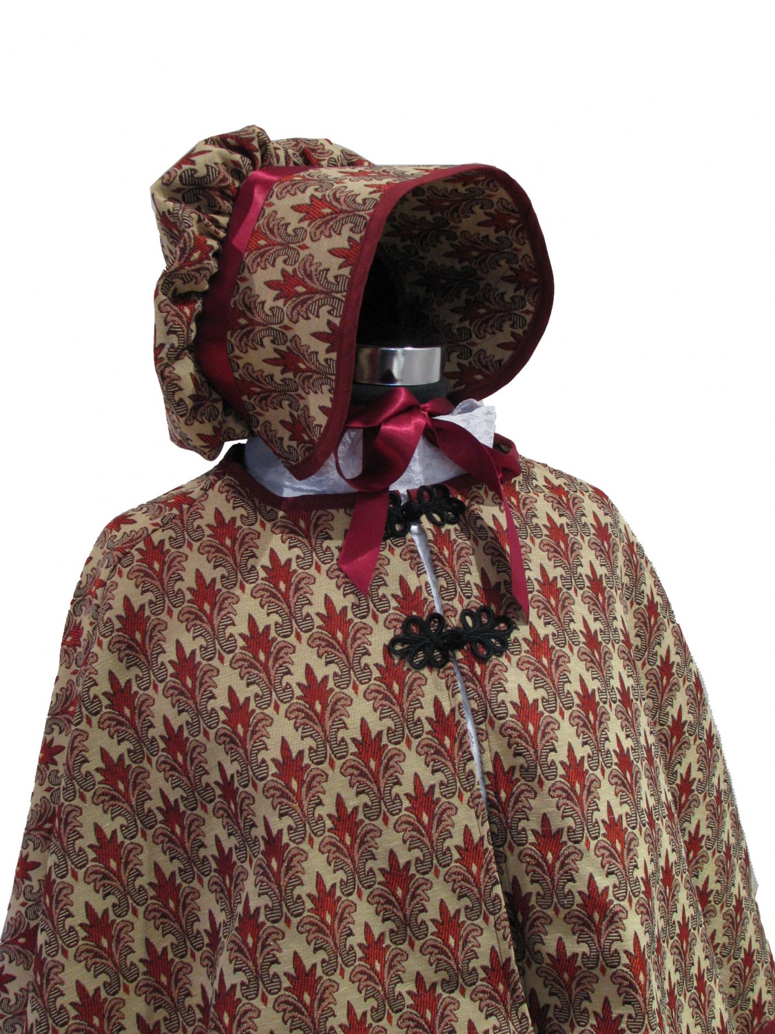 Ladies Victorian Carol Singer School Mistress Costume and Bonnet Size 10 - 12 Image